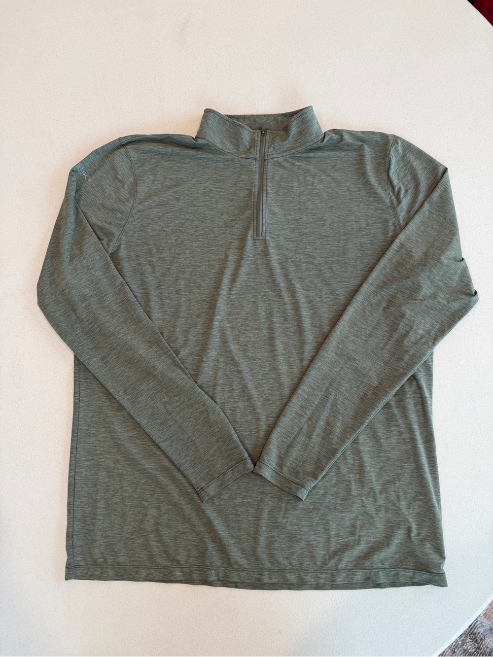 ANETIK UPF Quarter-Zip — Heather Olive Green